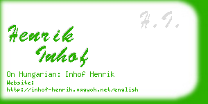 henrik inhof business card